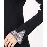 千鳥格子柄シフォンレイヤード風ハイゲージニット/洗える | MK MICHEL KLEIN | 詳細画像25 