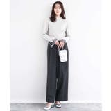 千鳥格子柄シフォンレイヤード風ハイゲージニット/洗える | MK MICHEL KLEIN | 詳細画像7 