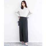 千鳥格子柄シフォンレイヤード風ハイゲージニット/洗える | MK MICHEL KLEIN | 詳細画像8 