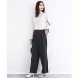 千鳥格子柄シフォンレイヤード風ハイゲージニット/洗える | MK MICHEL KLEIN | 詳細画像9 