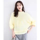 ライトイエロー | シャドーボーダー調ドルマンニット/洗える | MK MICHEL KLEIN