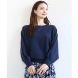 ネイビー | 前後2wayラメドルマンニット/洗える | MK MICHEL KLEIN