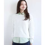 ホワイト | 鹿の子編みニット/洗える | MK MICHEL KLEIN