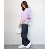 ハイゲージニット×裾レースタンクトップセット/洗える | MK MICHEL KLEIN | 詳細画像12