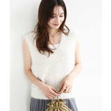 ラメシャギーニットジレ/前後2way/洗える | MK MICHEL KLEIN | 詳細画像2 