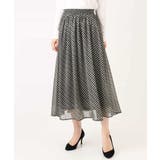 チェック柄シフォンスカート/洗える | MK MICHEL KLEIN | 詳細画像32 