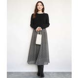 チェック柄シフォンスカート/洗える | MK MICHEL KLEIN | 詳細画像5 