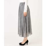 ツイード調チェックプリント シフォンスカート/洗える | MK MICHEL KLEIN | 詳細画像14