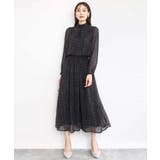 ツイード調チェックプリント シフォンスカート/洗える | MK MICHEL KLEIN | 詳細画像4