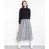 ツイード調チェックプリント シフォンスカート/洗える | MK MICHEL KLEIN | 詳細画像7