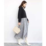 ツイード調チェックプリント シフォンスカート/洗える | MK MICHEL KLEIN | 詳細画像8