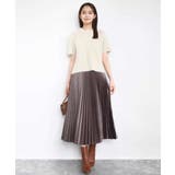 レザー調ランダムプリーツスカート/洗える | MK MICHEL KLEIN | 詳細画像5