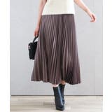 モカ | レザー調ランダムプリーツスカート/洗える | MK MICHEL KLEIN