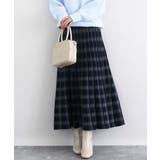 チェック柄プリーツニットスカート/洗える | MK MICHEL KLEIN | 詳細画像1