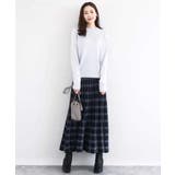 チェック柄プリーツニットスカート/洗える | MK MICHEL KLEIN | 詳細画像16