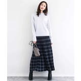 チェック柄プリーツニットスカート/洗える | MK MICHEL KLEIN | 詳細画像18