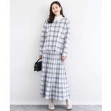 チェック柄プリーツニットスカート/洗える | MK MICHEL KLEIN | 詳細画像3