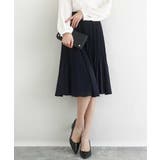 ネイビー | リバーシブルシフォンプリーツスカート/洗える | MK MICHEL KLEIN