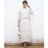 アイレット編みクロシェ風ニットスカート/洗える | MK MICHEL KLEIN | 詳細画像33