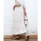 ベージュ | アイレット編みクロシェ風ニットスカート/洗える | MK MICHEL KLEIN