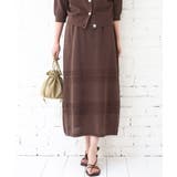 ブラウン | アイレット編みクロシェ風ニットスカート/洗える | MK MICHEL KLEIN