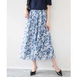 花柄シフォンスカート/洗える | MK MICHEL KLEIN | 詳細画像2