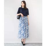 花柄シフォンスカート/洗える | MK MICHEL KLEIN | 詳細画像4