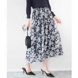 花柄シフォンスカート/洗える | MK MICHEL KLEIN | 詳細画像9