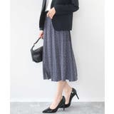 幾何柄ジャージータックスカート/洗える | MK MICHEL KLEIN | 詳細画像1 