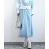 ライトブルー | オーガンジートリコットシアータイトスカート/洗える | MK MICHEL KLEIN