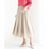 サテンプリーツスカート/UVカット/洗える | MK MICHEL KLEIN | 詳細画像1