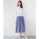 サテンプリーツスカート/UVカット/洗える | MK MICHEL KLEIN | 詳細画像3