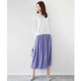 サテンプリーツスカート/UVカット/洗える | MK MICHEL KLEIN | 詳細画像4