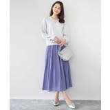 サテンプリーツスカート/UVカット/洗える | MK MICHEL KLEIN | 詳細画像5