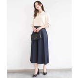 [SANAGARAシリーズ]デニムライク フレアスカート 接触冷感 | MK MICHEL KLEIN | 詳細画像16 