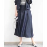 [SANAGARAシリーズ]デニムライク フレアスカート 接触冷感 | MK MICHEL KLEIN | 詳細画像2 