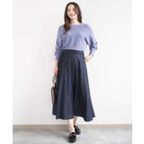 [SANAGARAシリーズ]デニムライク フレアスカート 接触冷感 | MK MICHEL KLEIN | 詳細画像20 