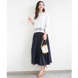 [SANAGARAシリーズ]デニムライク フレアスカート 接触冷感 | MK MICHEL KLEIN | 詳細画像28 