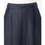 [SANAGARAシリーズ]デニムライク フレアスカート 接触冷感 | MK MICHEL KLEIN | 詳細画像47 