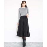 フロッキードット柄タックスカート/洗える | MK MICHEL KLEIN | 詳細画像15