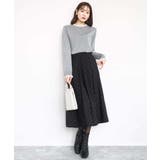 フロッキードット柄タックスカート/洗える | MK MICHEL KLEIN | 詳細画像17