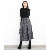 フロッキードット柄タックスカート/洗える | MK MICHEL KLEIN | 詳細画像18