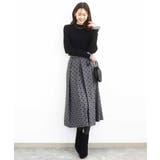 フロッキードット柄タックスカート/洗える | MK MICHEL KLEIN | 詳細画像19
