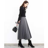 フロッキードット柄タックスカート/洗える | MK MICHEL KLEIN | 詳細画像20