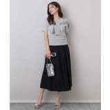 フロッキードット柄タックスカート/洗える | MK MICHEL KLEIN | 詳細画像5