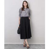 フロッキードット柄タックスカート/洗える | MK MICHEL KLEIN | 詳細画像6