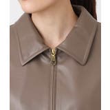 ステンカラーフェイクレザーブルゾン/洗える | MK MICHEL KLEIN | 詳細画像17 