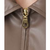 ステンカラーフェイクレザーブルゾン/洗える | MK MICHEL KLEIN | 詳細画像22 