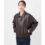 ステンカラーフェイクレザーブルゾン/洗える | MK MICHEL KLEIN | 詳細画像24 