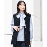 ネイビー | ファンシーツイードジレ/洗える | MK MICHEL KLEIN
